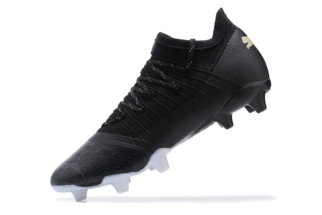 Chuteira Puma Future Z 1.3 Special Edition FG "Lazertouch" Masculina - Preto, Branco e Dourado