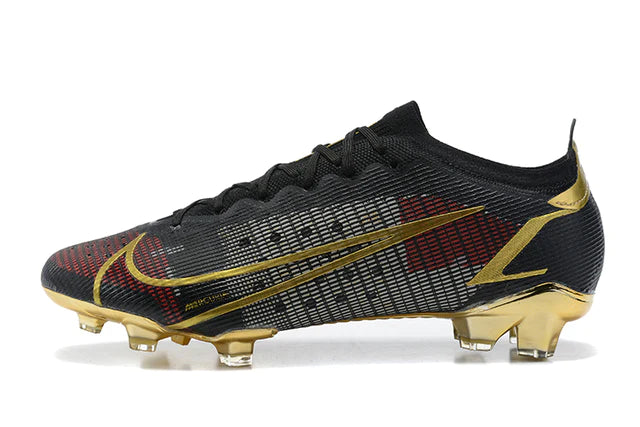 Chuteira de Campo Nike Mercurial Vapor 15 Elite FG Black Gold