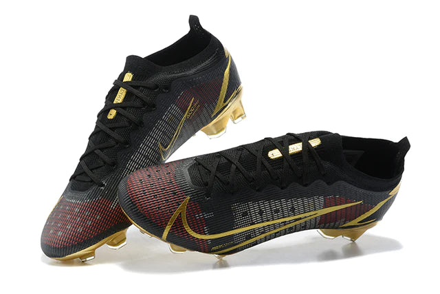 Chuteira de Campo Nike Mercurial Vapor 15 Elite FG Black Gold